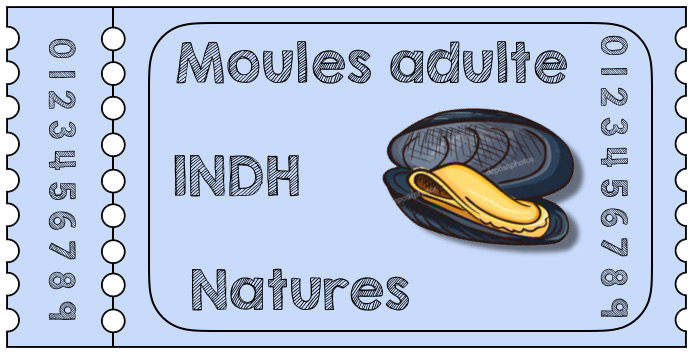 1. Moules nature adultes 22 €